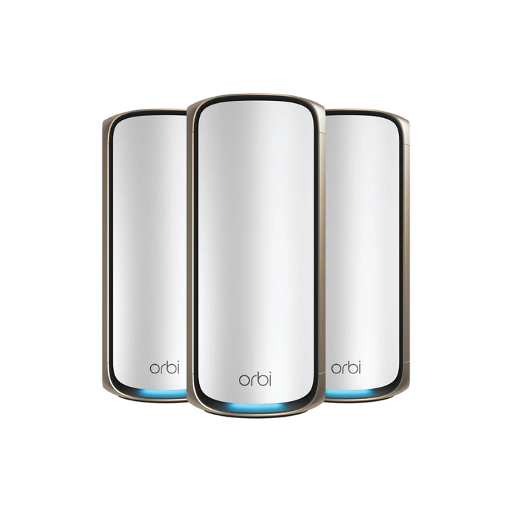 Orbi 970 Quad-Band WiFi 7 Mesh System - 3 Pack - White - BE27000 (RBE973S)