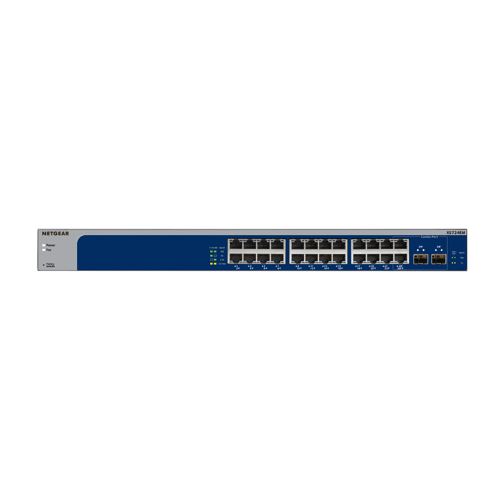 Netgear XS724EM-100EUS 24-Port 10G/Multi-Gigabit Plus Switch with 2 Dedicated SFP+ Ports