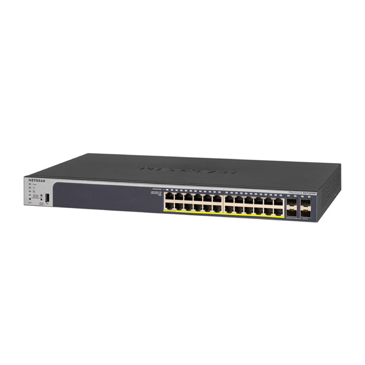 NETGEAR GS728TPPv3 24-Port Gigabit Ethernet PoE+ Smart Switch w/ optional Remote/Cloud Management and 4 SFP Ports (380W)
