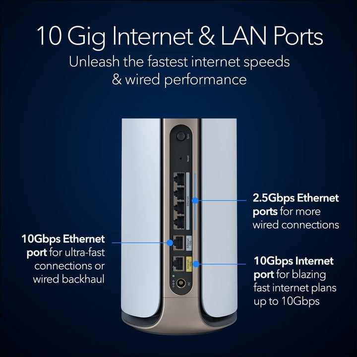 NETGEAR Orbi 970 Quad-Band 10G WiFi 7 Mesh (RBE974S)