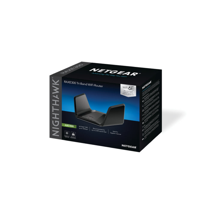 Nighthawk 8-Stream Tri-Band WiFi 6E Router - AXE7800 7.8Gbps (RAXE300)