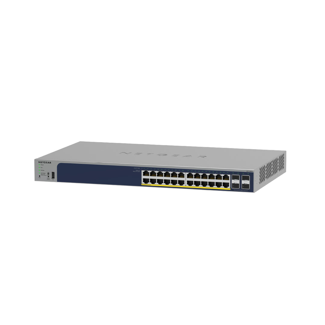 NETGEAR GS728TPv3 24-Port Gigabit Ethernet PoE+ Stackable Smart Switch