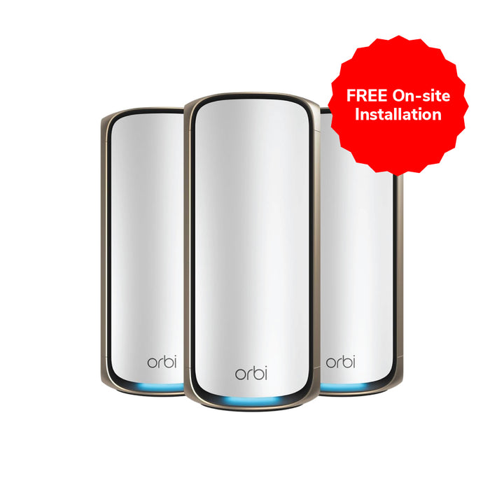 Netgear BE27000 Mesh WiFi System (RBE973S) Orbi Series Quad-Band WiFi 7 Mesh System 3 Pack