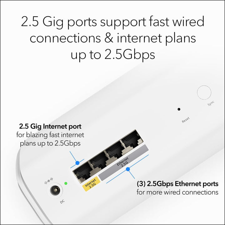 NETGEAR Orbi 770 Tri-Band WiFi 7 Mesh System - BE11000 11Gbps - 2-Pack (RBE772)