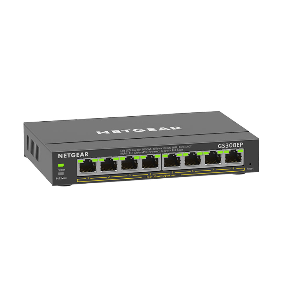 Netgear GS308EP 8-Port PoE+ Gigabit Ethernet Managed Desktop Switch