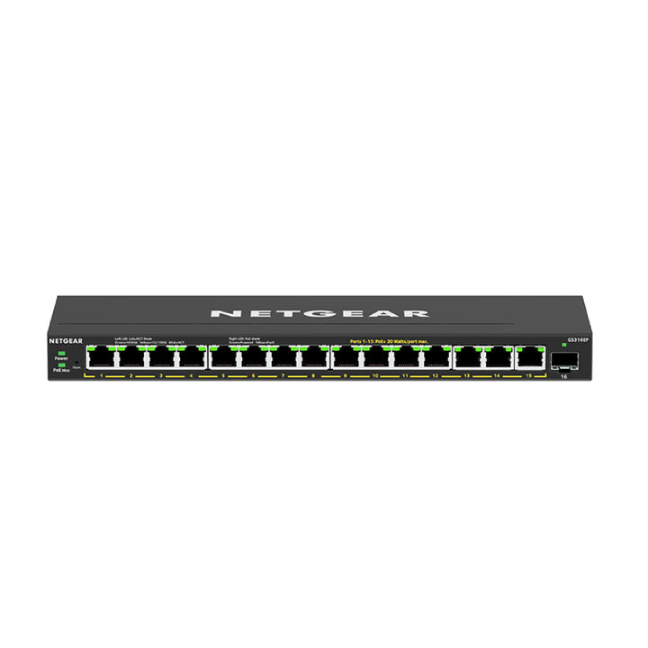 Netgear GS316EP 16-Port PoE+ Gigabit Ethernet Managed Desktop Switch
