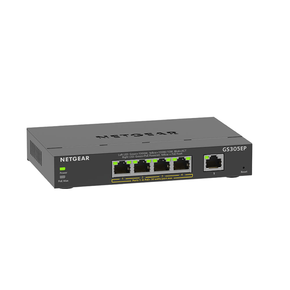 Netgear GS305EP 5-Port PoE+ Gigabit Ethernet Managed Desktop Switch