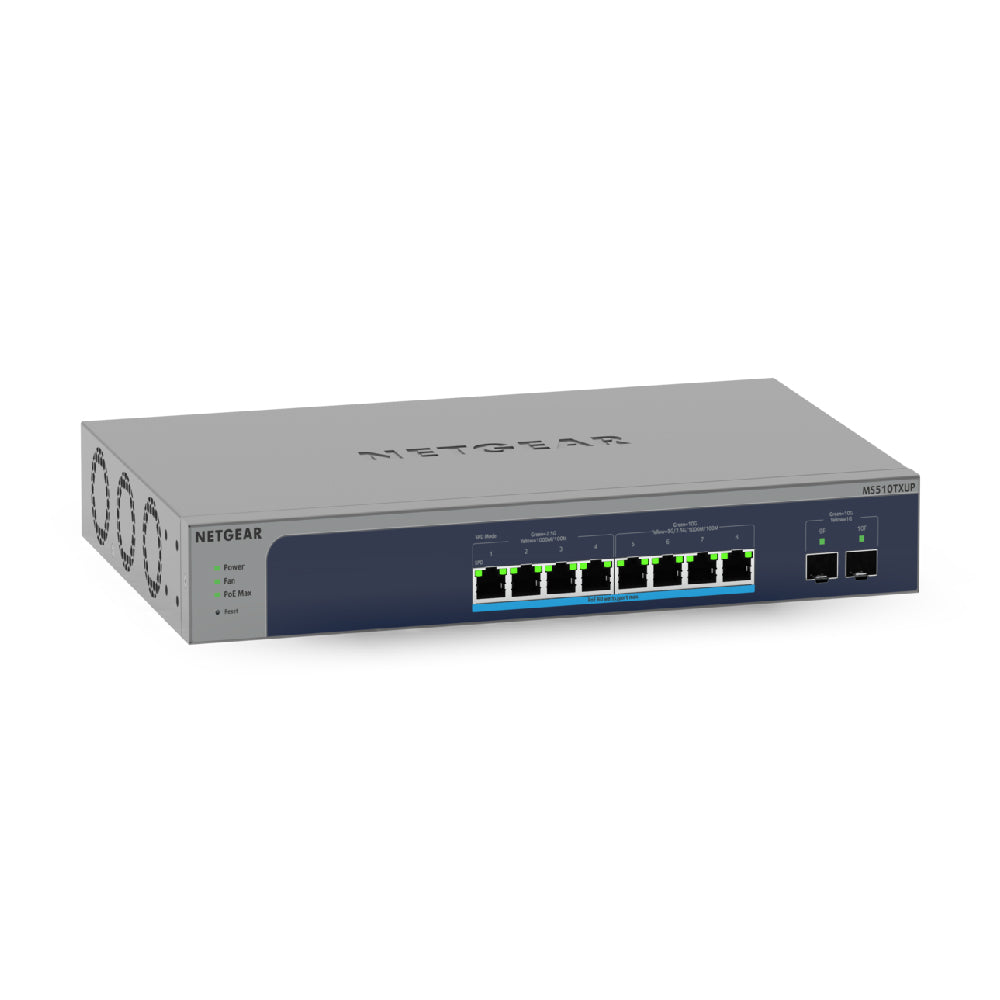 Netgear MS510TXUP 8-Port PoE++ Multi-Gigabit/10G Managed Smart Switch