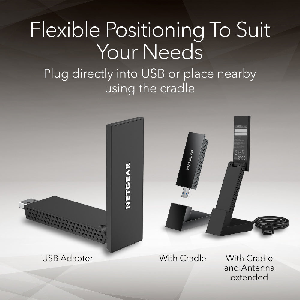 NETGEAR Nighthawk Tri-Band WiFi 6E USB 3.0 Adapter - AXE3000 (A8000)