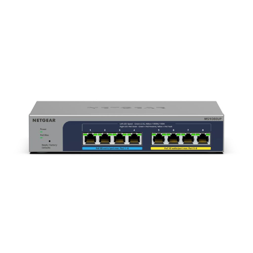 Netgear MS108EUP 8-Port Ultra60 PoE Multi-Gigabit Ethernet Plus Switch