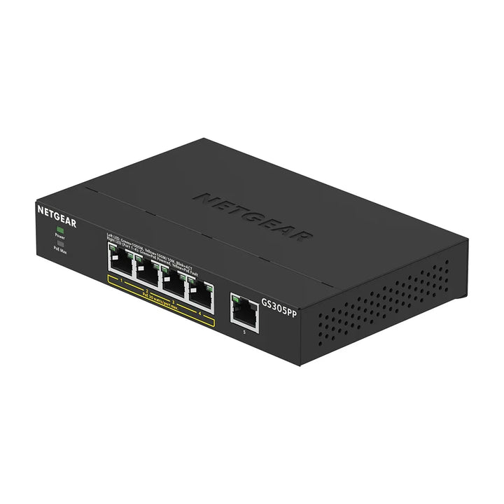 Netgear GS305PP 5-Port Gigabit Ethernet Unmanaged PoE+ Desktop Switch