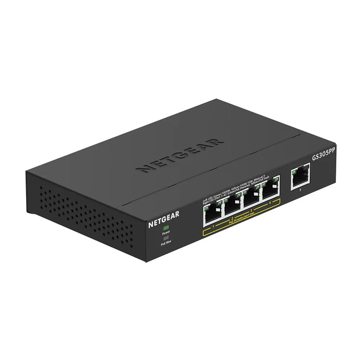 Netgear GS305PP 5-Port Gigabit Ethernet Unmanaged PoE+ Desktop Switch
