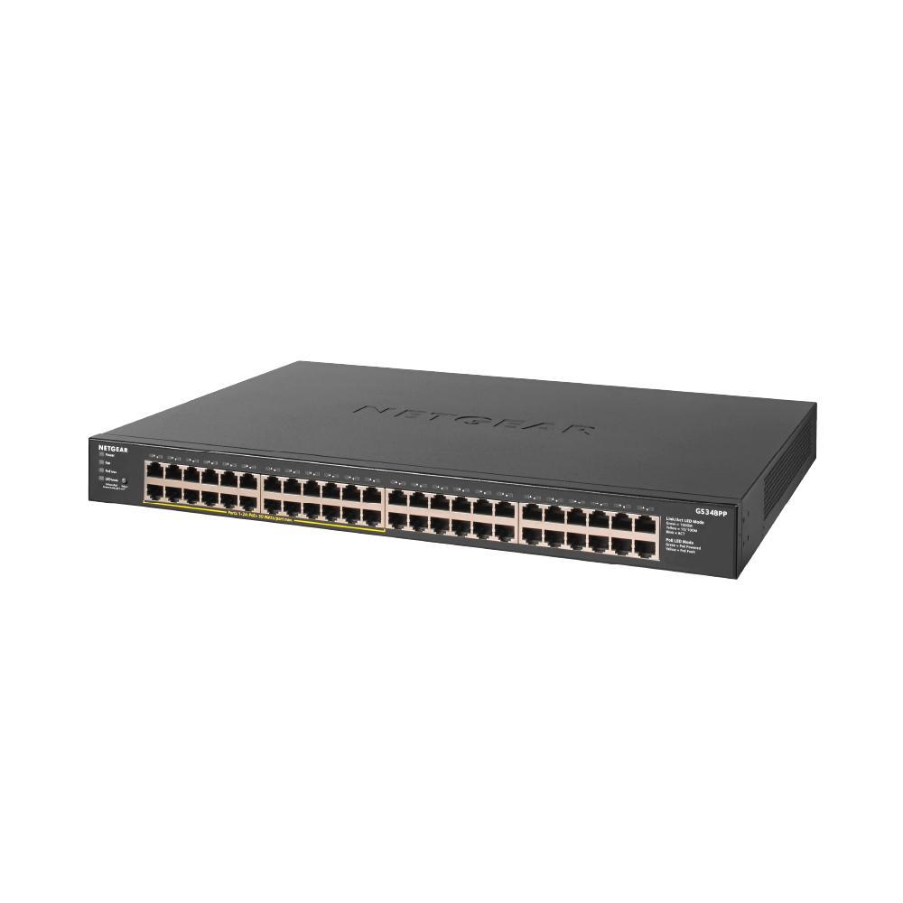 Netgear GS348PP 48-Port Gigabit Ethernet Unmanaged PoE+ Rackmount Switch