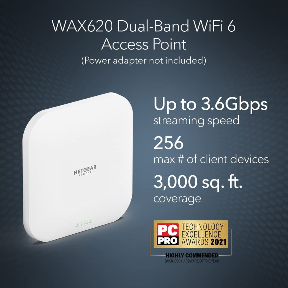 NETGEAR WiFi 6 Wireless Access Point Bundle (WAX620 + MS510TXPP)