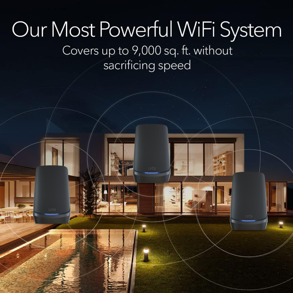 Orbi RBKE963B Quad-Band 3-Pack WiFi 6E Mesh System