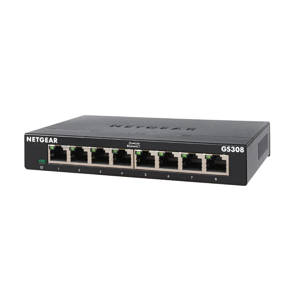 NETGEAR GS308 8-Port Gigabit Ethernet Unmanaged Desktop Switch