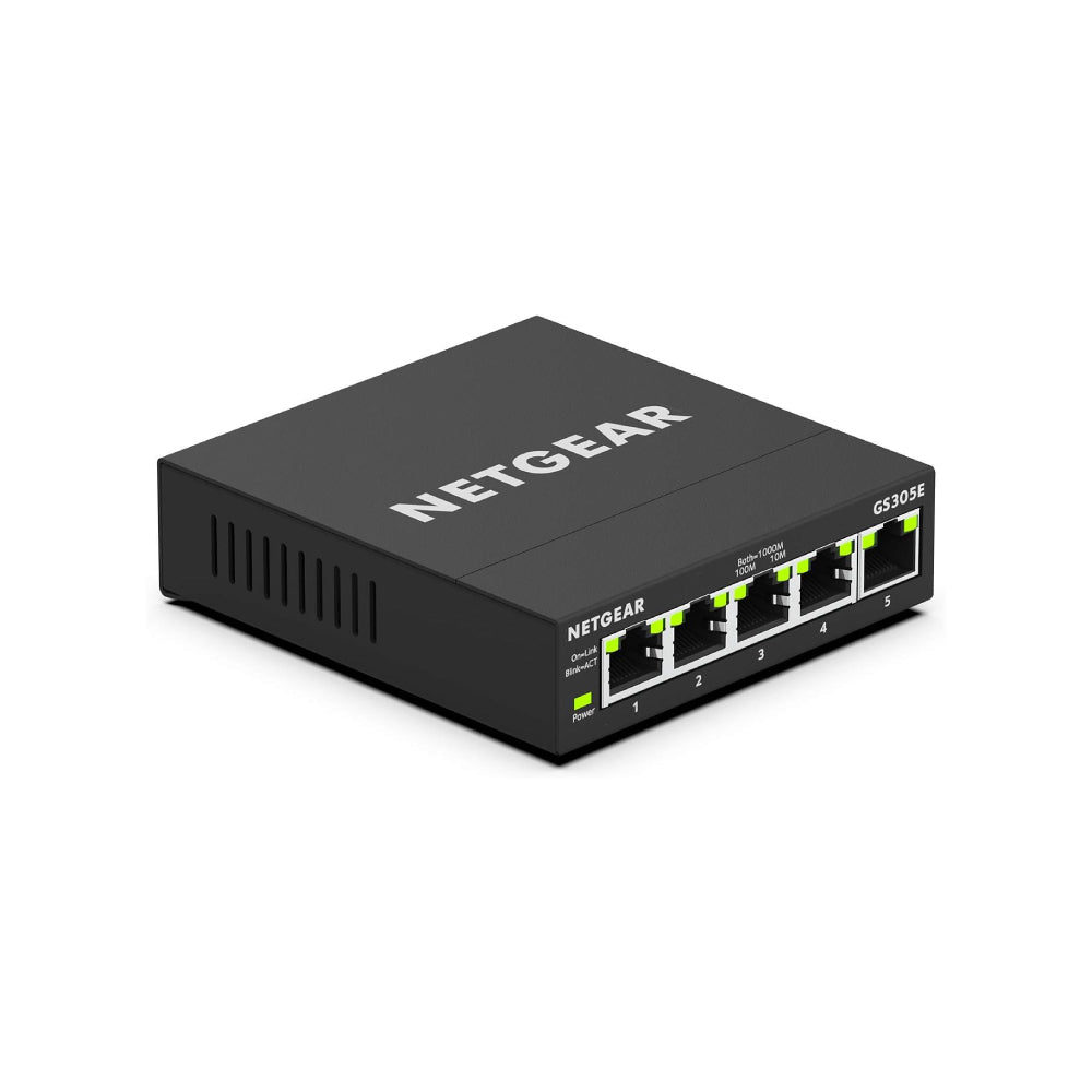 NETGEAR GS305E 5-Port Gigabit Ethernet Plus Switch