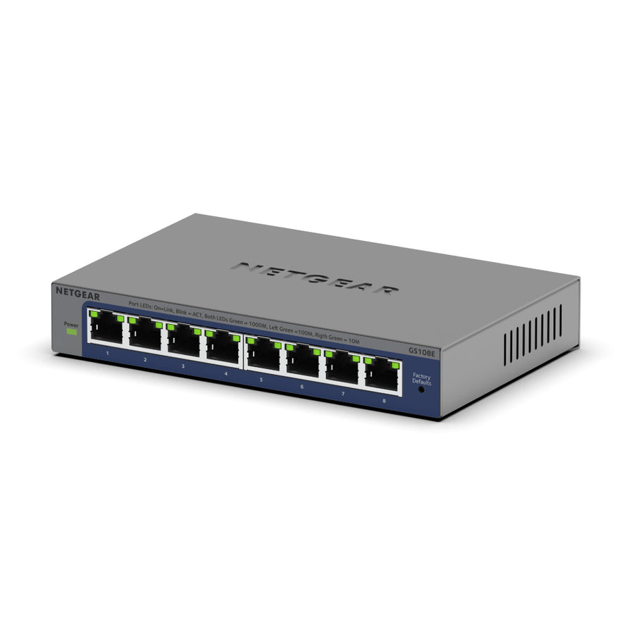 NETGEAR GS108E ProSafe 8-Port Gigabit Unmanaged PLUS Switch