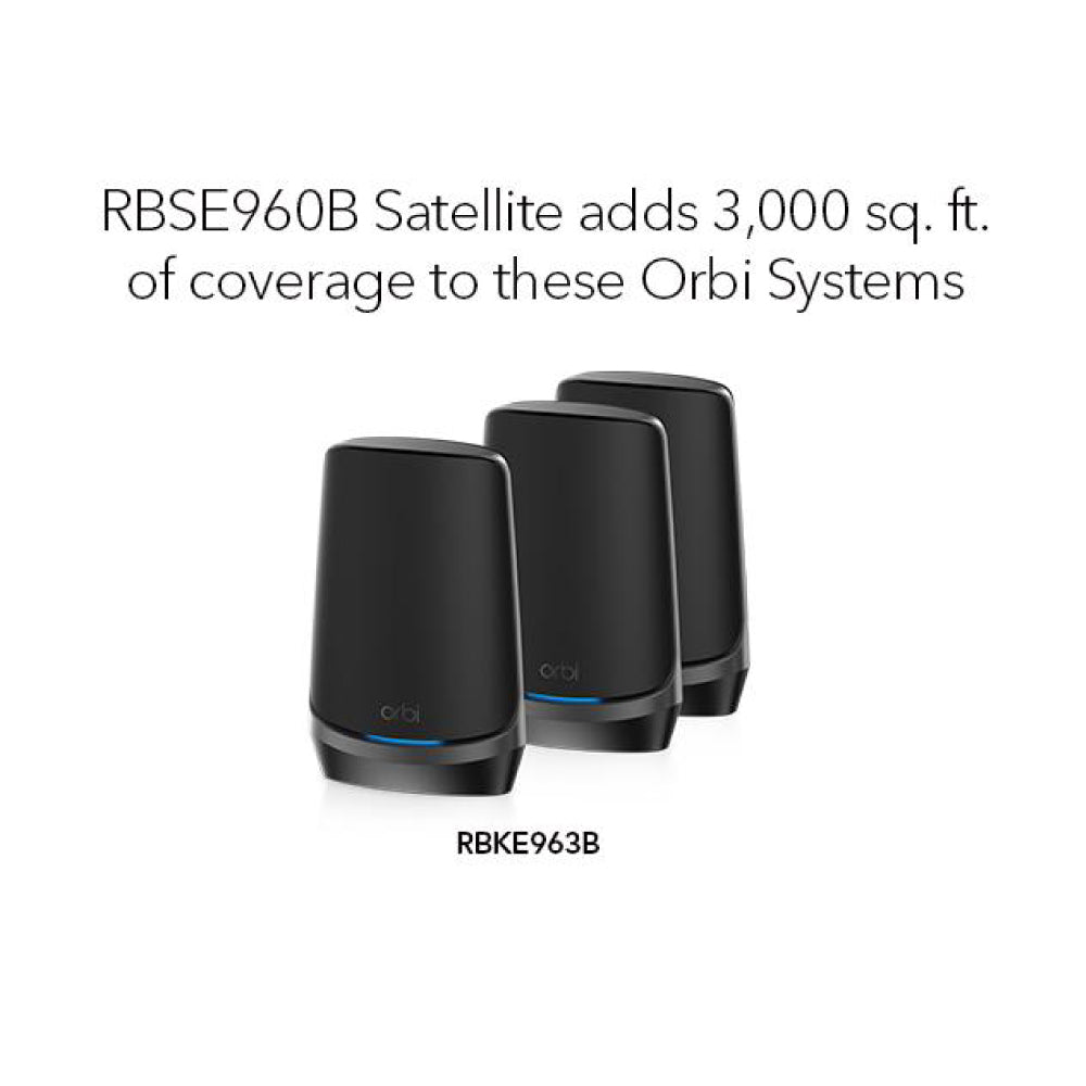 Orbi RBSE960B Quad-Band WiFi 6E Mesh Add-on Satellite