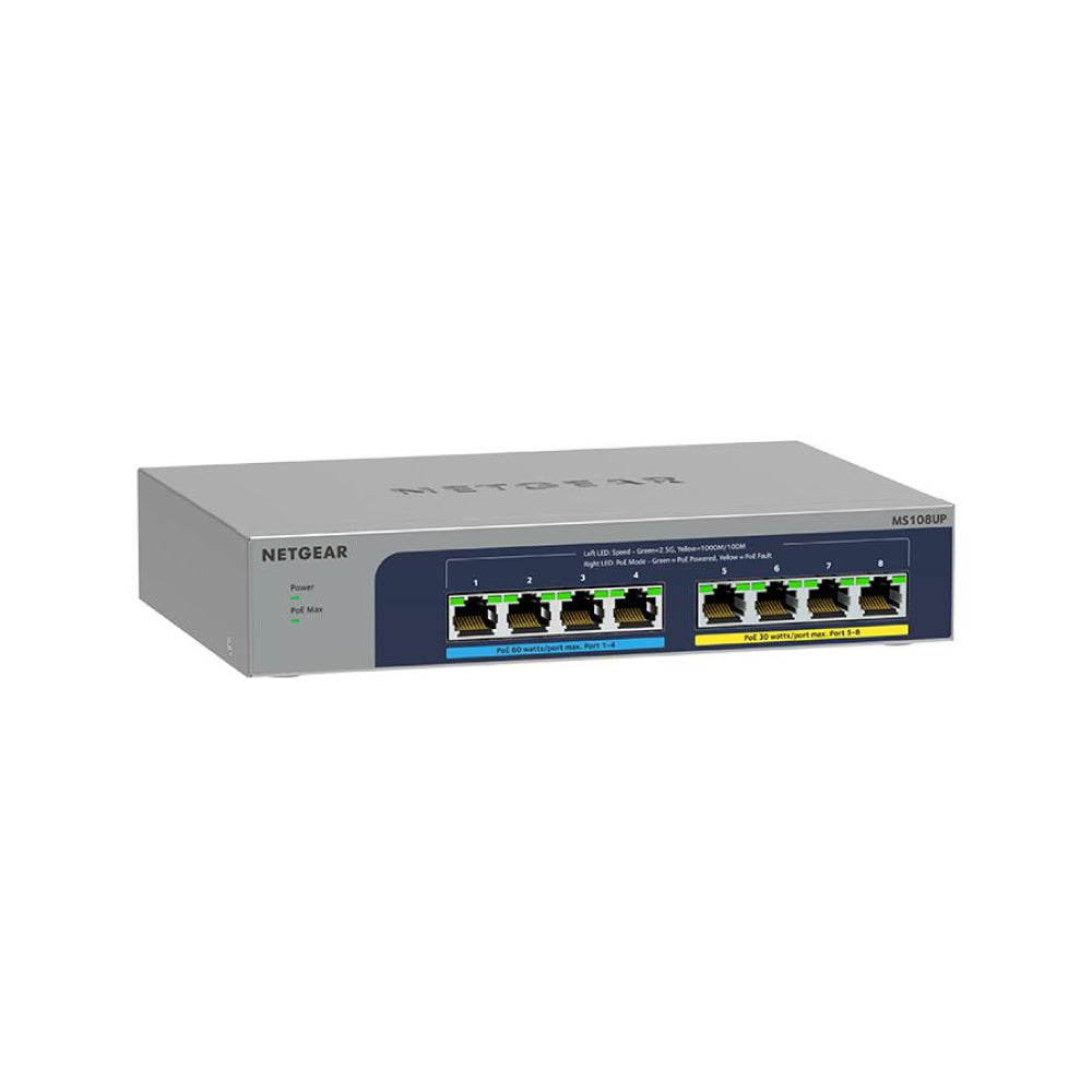 NETGEAR MS108UP 8-port Multi-Gigabit (2.5G) Ultra60 PoE++ Ethernet Unmanaged Switch