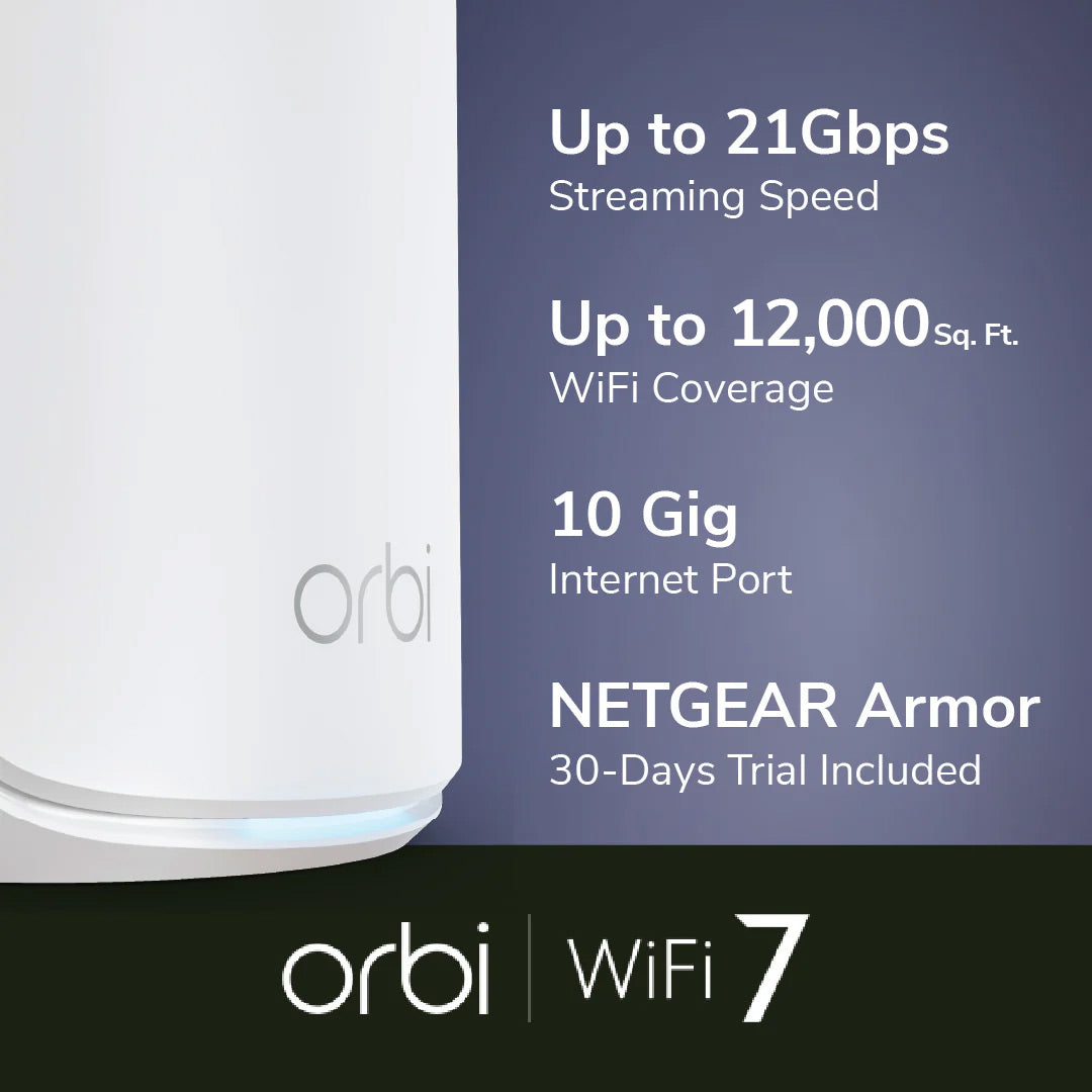 NETGEAR Orbi 870 Tri-Band 10G WiFi 7 Mesh (RBE874)