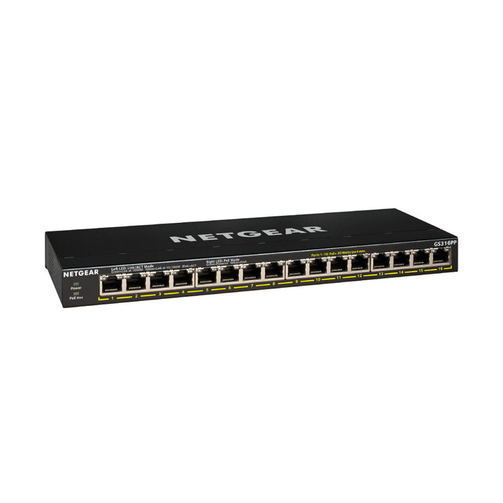 NETGEAR GS316PP 16-Port Gigabit Ethernet Unmanaged PoE+ Switch (183W)