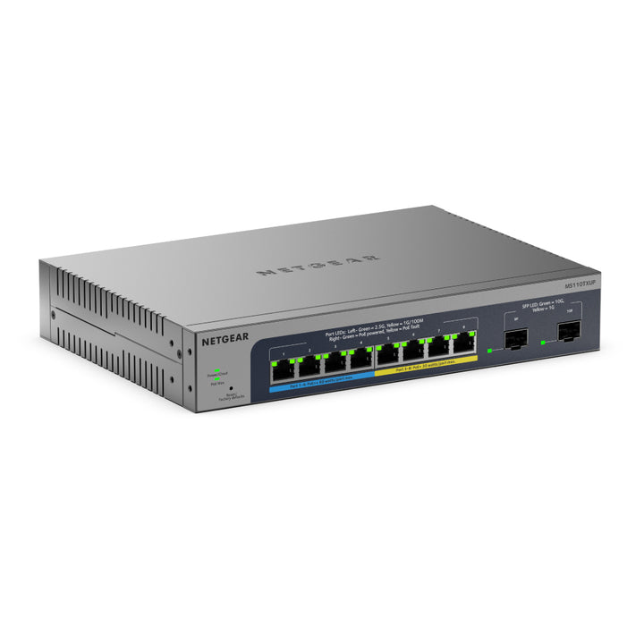 NETGEAR MS110TXUP 8-Port Ultra60 PoE++ Multi-Gigabit Smart Managed Switch with 2 10G SFP+ Ports