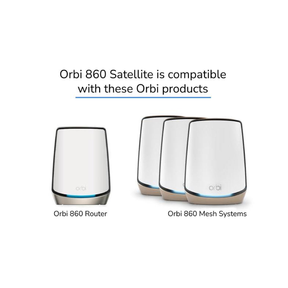 NETGEAR Orbi 860 Tri-Band 10G WiFi 6 Mesh Add-on Satellite (RBS860)