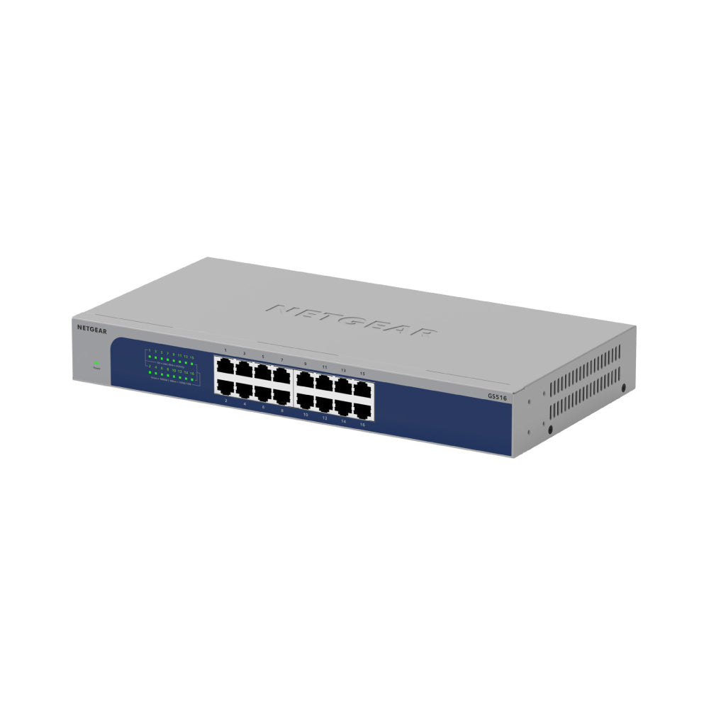NETGEAR GS516 16-Port Gigabit Unmanaged Desktop / Rack Mount Switch