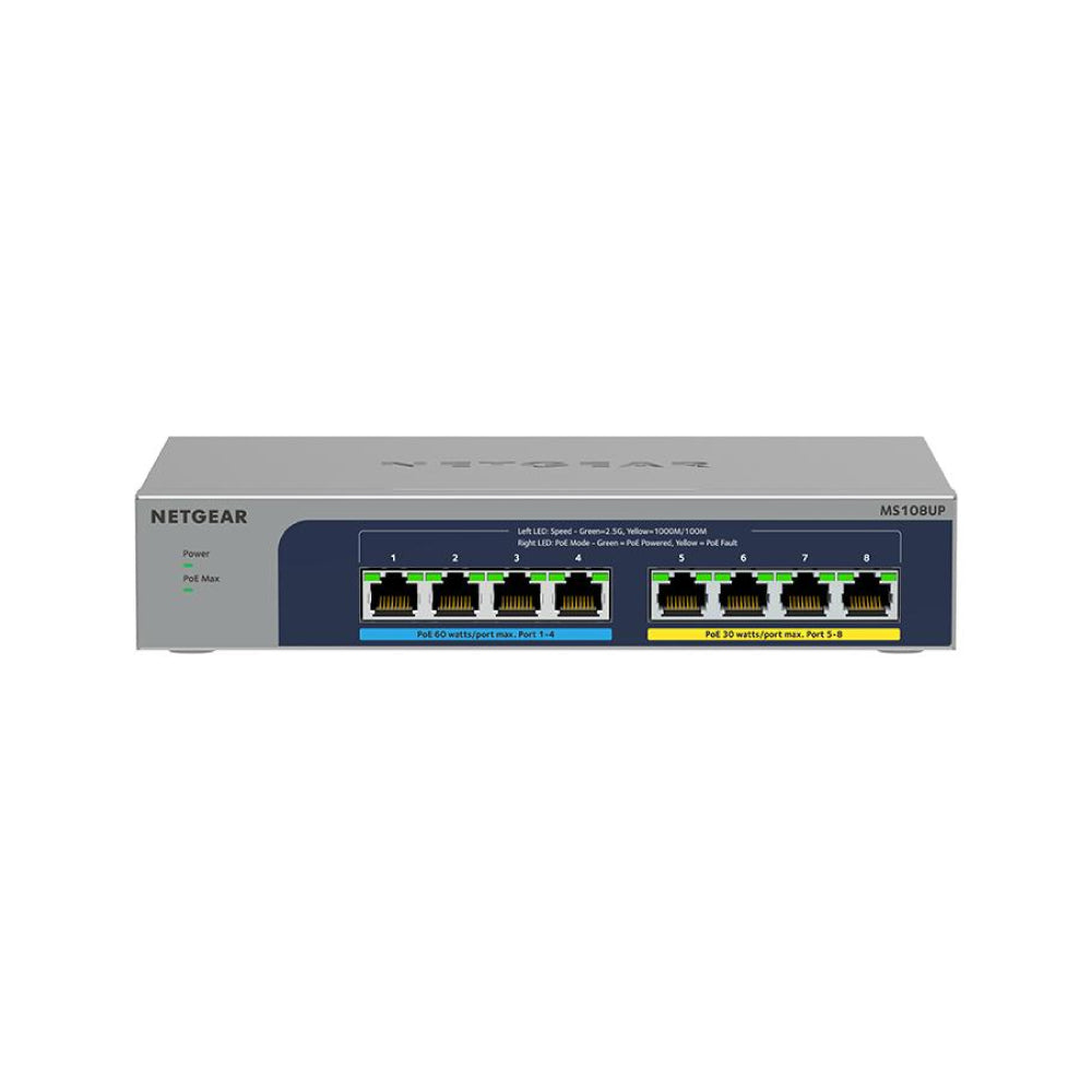NETGEAR MS108UP 8-port Multi-Gigabit (2.5G) Ultra60 PoE++ Ethernet Unmanaged Switch