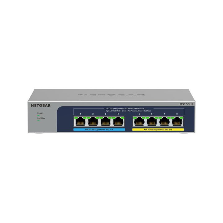 NETGEAR MS108UP 8-port Multi-Gigabit (2.5G) Ultra60 PoE++ Ethernet Unmanaged Switch
