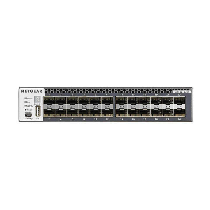 NETGEAR 24-Port Fully Managed Switch M4300-24XF — 24x10G SFP+ Stackable, ProSAFE Lifetime Protection (XSM4324FS) 
