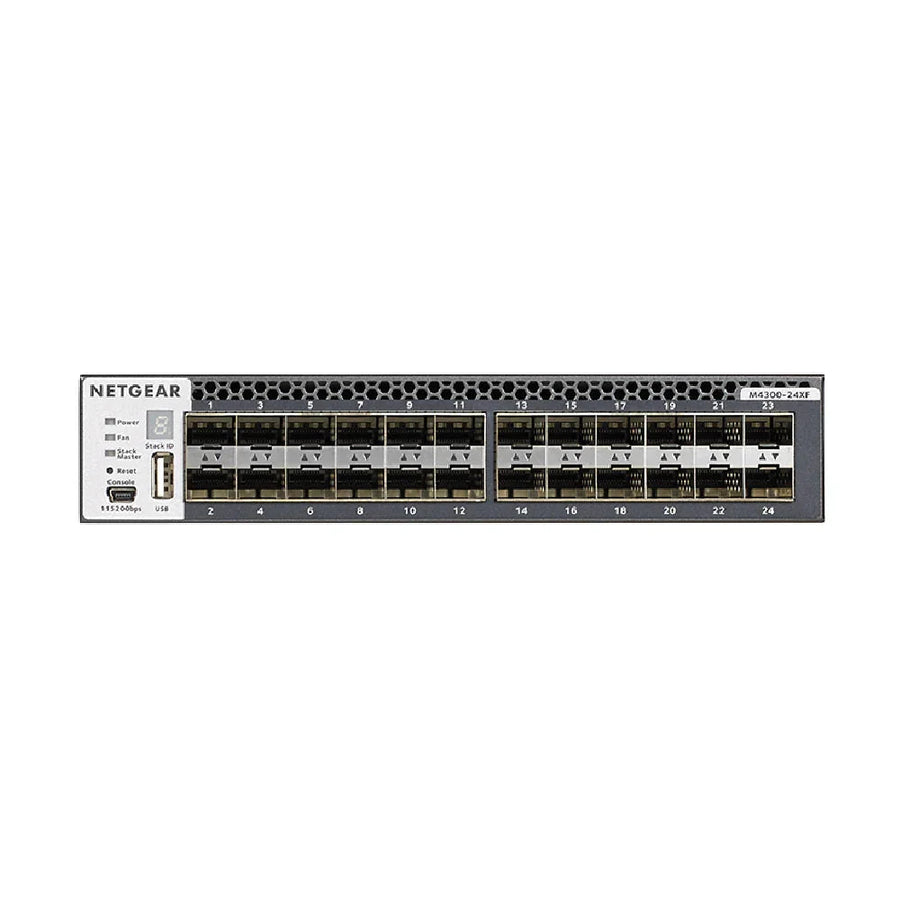 NETGEAR 24-Port Fully Managed Switch M4300-24XF — 24x10G SFP+ Stackable, ProSAFE Lifetime Protection (XSM4324FS) 