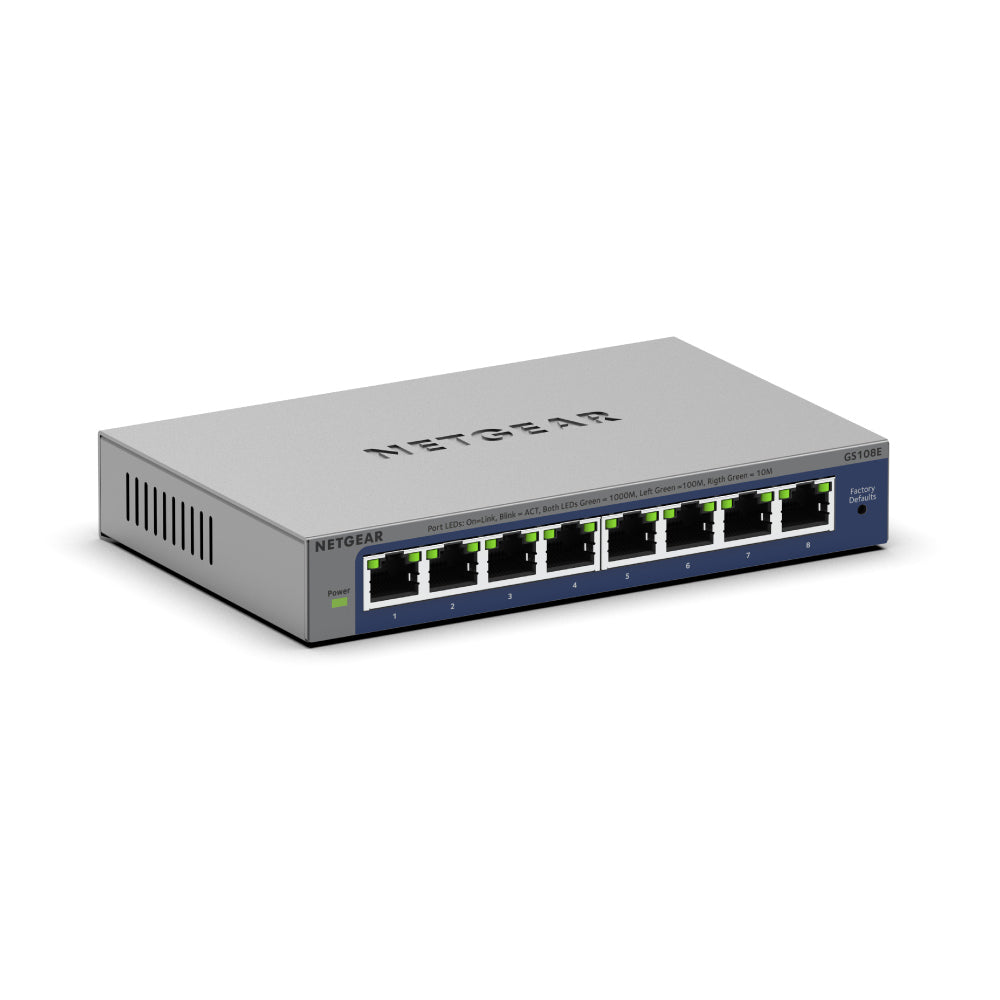 NETGEAR GS108E ProSafe 8-Port Gigabit Unmanaged PLUS Switch