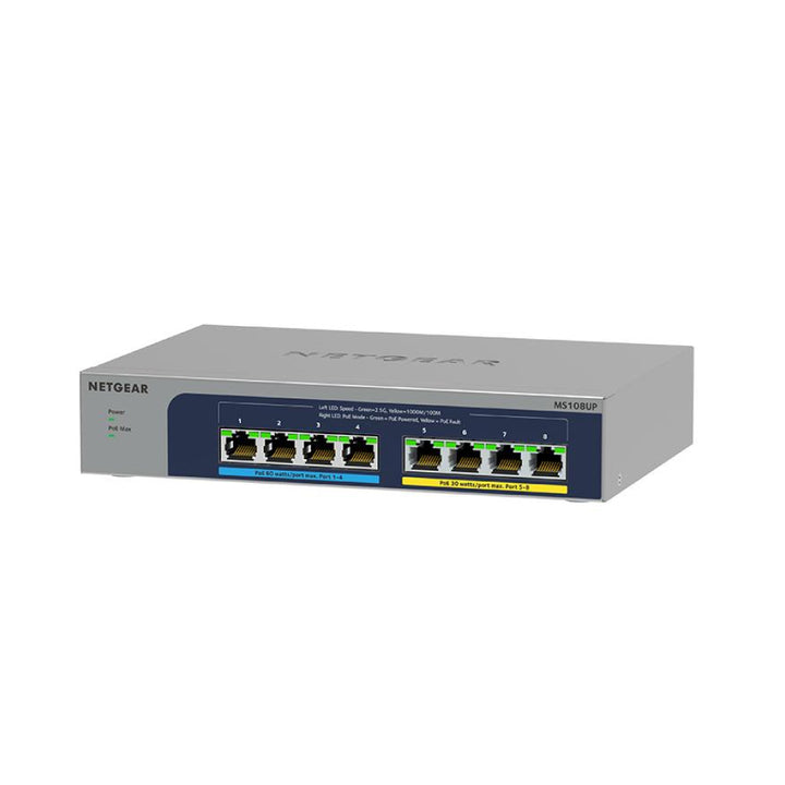NETGEAR MS108UP 8-port Multi-Gigabit (2.5G) Ultra60 PoE++ Ethernet Unmanaged Switch