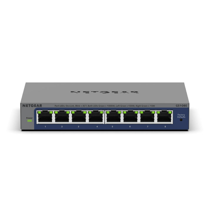 NETGEAR GS108E ProSafe 8-Port Gigabit Unmanaged PLUS Switch