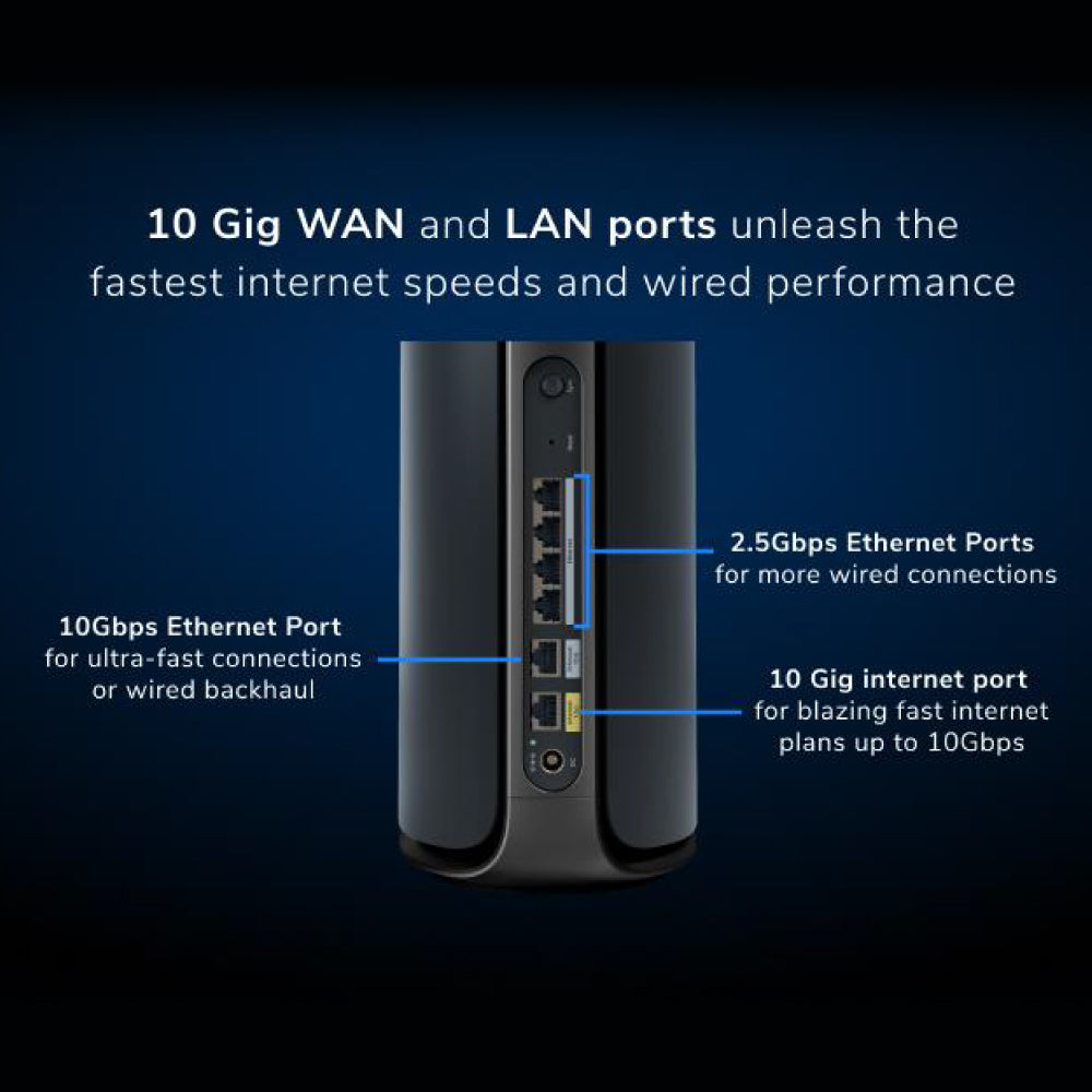 NETGEAR Orbi 970 Quad-Band 10G WiFi 7 Mesh (RBE974SB)