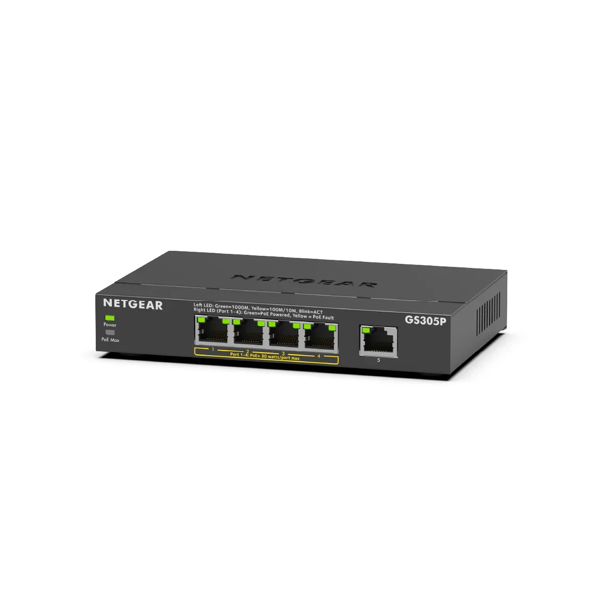 NETGEAR GS305P 5-Port Gigabit Ethernet Unmanaged PoE Desktop Switch