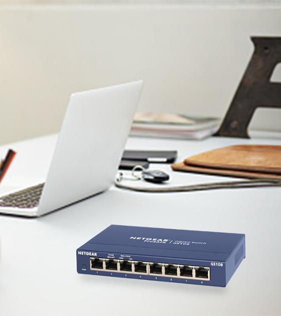 NETGEAR ProSafe™ 8-Port Gigabit Unmanaged Desktop Switch (GS108GE)