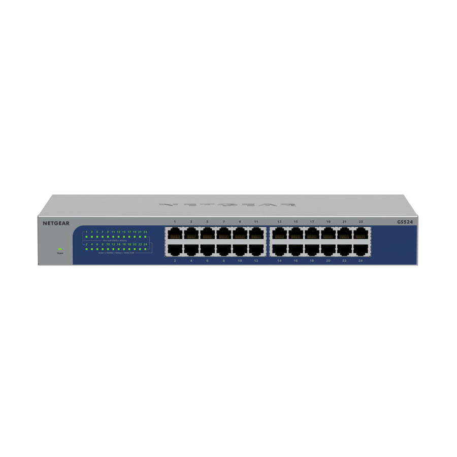 Netgear Switch Rack NETGEAR GS524 24-Port Gigabit Unmanaged Desktop / Rack Mount Switch ...