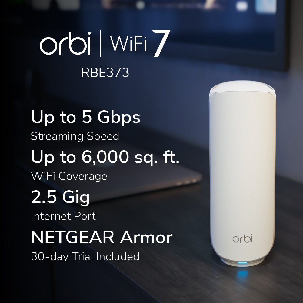 NETGEAR Orbi 370 Dual-Band 2.5G WiFi 7 Mesh (RBE373)