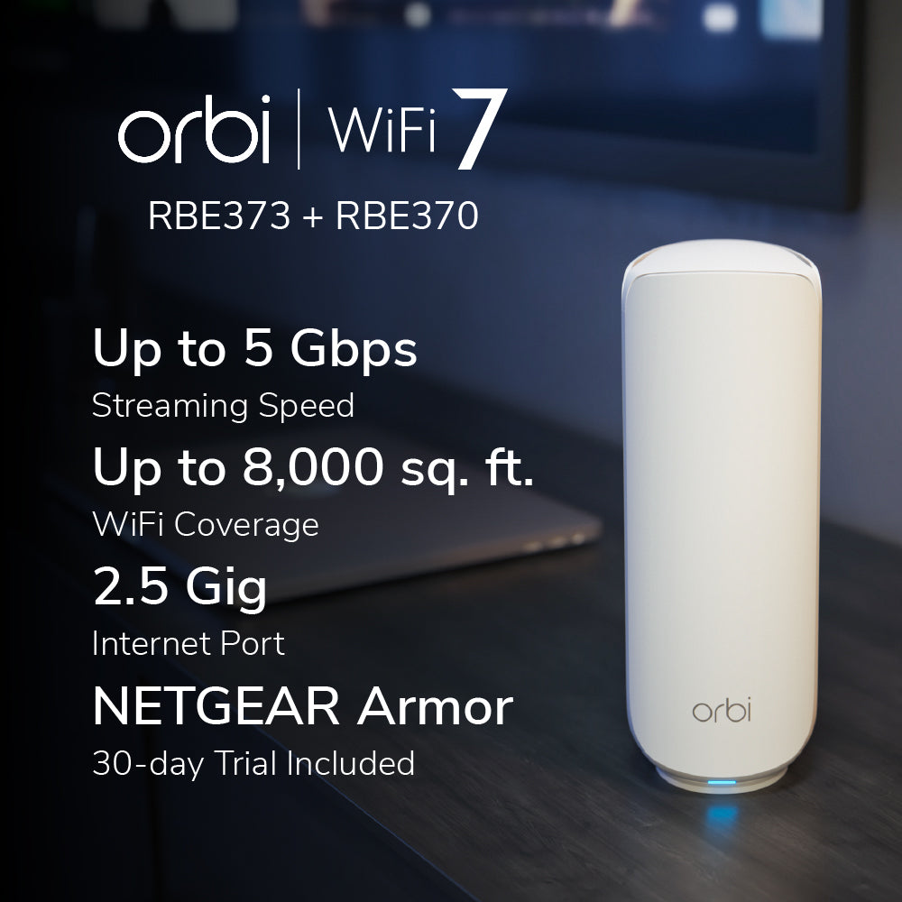 NETGEAR Orbi 370 Dual-Band 2.5G WiFi 7 Mesh (RBE374)
