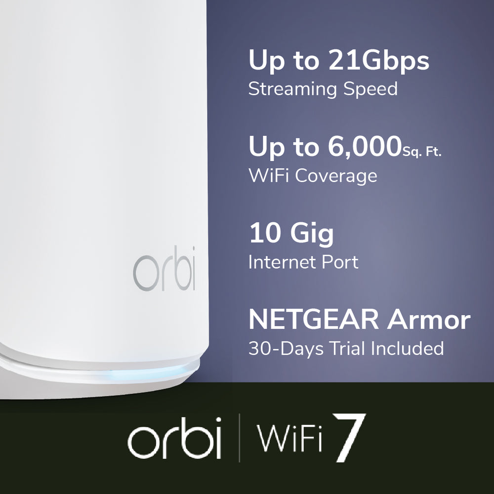 NETGEAR Orbi 870 Tri-Band 10G WiFi 7 Mesh (RBE872)