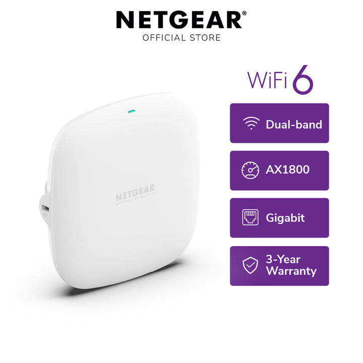 NETGEAR WAX210 WiFi 6 AX1800 Dual-band Access Point with Gigabit PoE