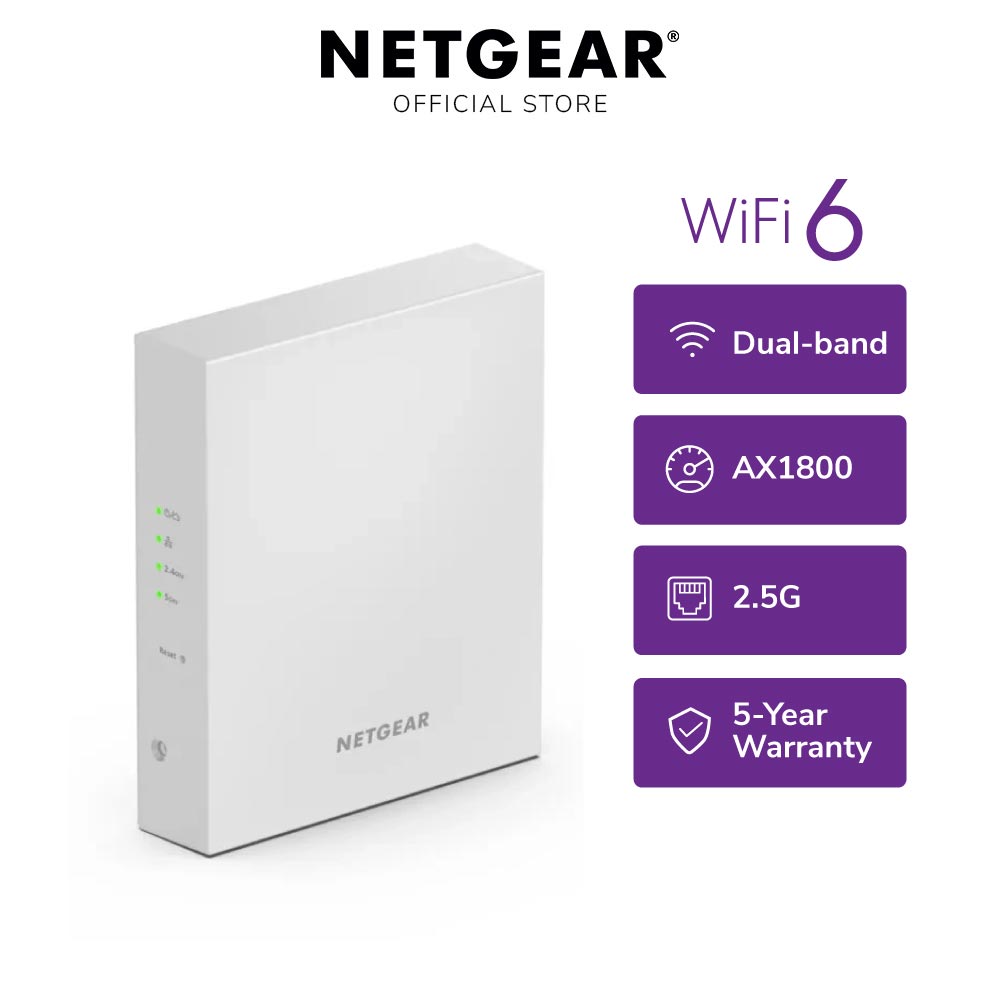NETGEAR WAX610W WiFi 6 AX1800 Dual-band Gigabit PoE Access Point