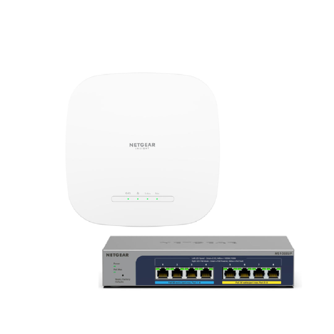 NETGEAR WiFi 6 Wireless Access Point Bundle (WAX615 + MS108EUP)