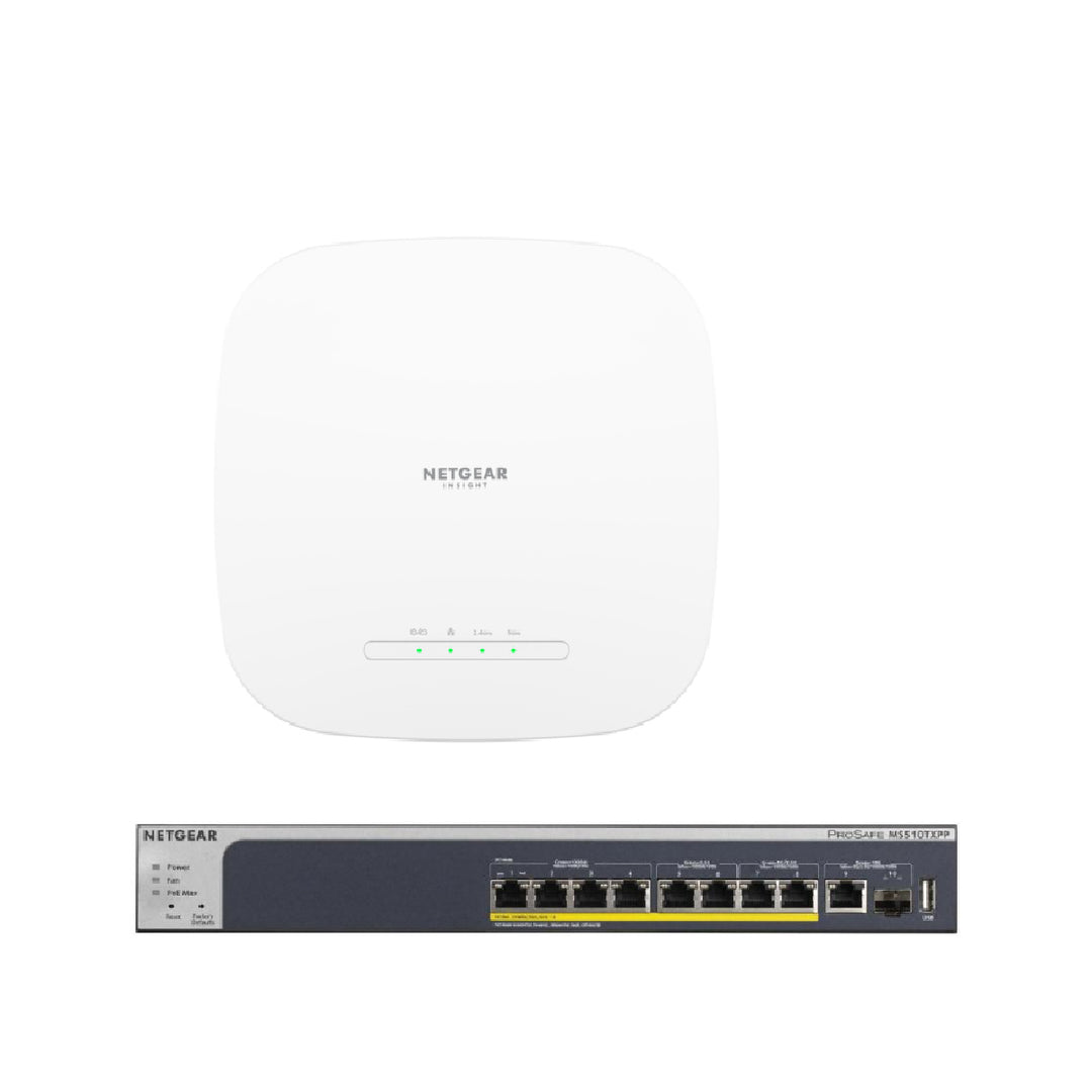 NETGEAR WiFi 6 Wireless Access Point Bundle (WAX615 + MS510TXPP)