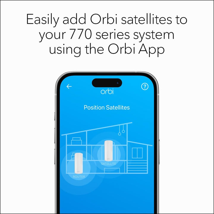 NETGEAR Orbi 770 Tri-Band WiFi 7 Mesh Add-on Satellite - BE11000 11Gbps (RBE770)