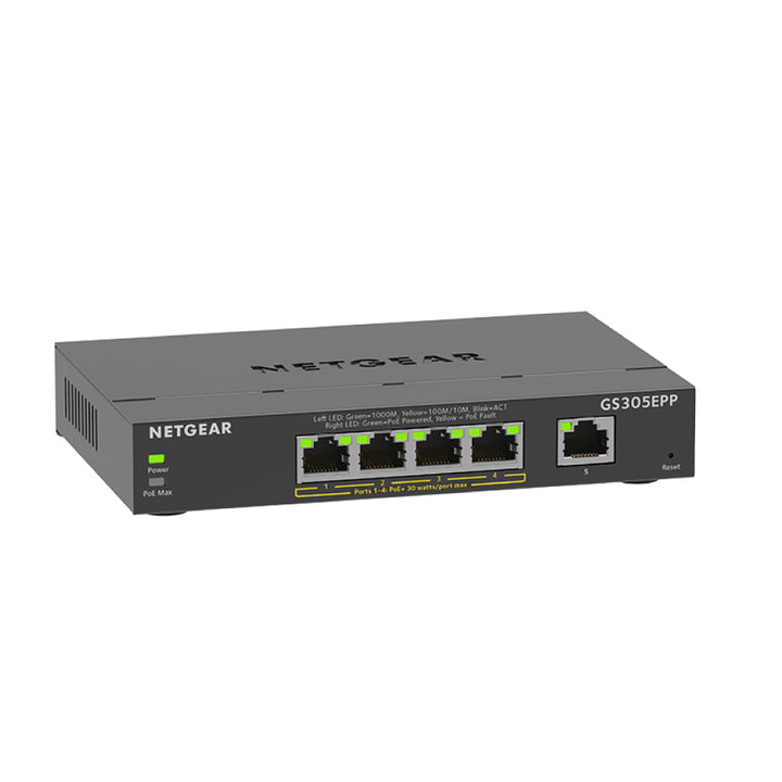Netgear GS305EPP 5-Port PoE+ Gigabit Ethernet Managed Desktop Switch