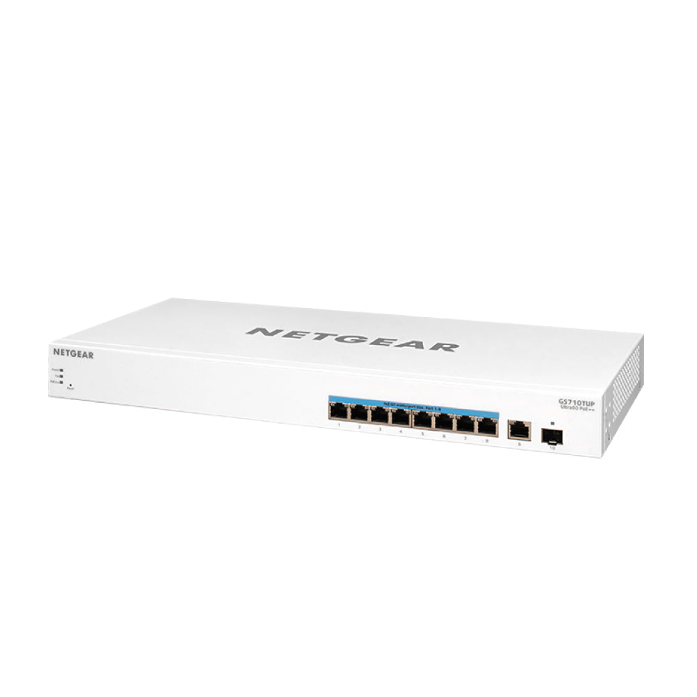 Netgear GS710TUP 10-Pt Ultra60 PoE Gigabit Ethernet Smart Managed Switch